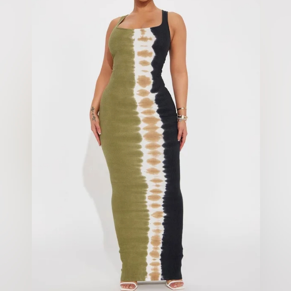 Tie Dye Meadow Maxi Dress Small